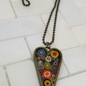 millefiori pendant necklace