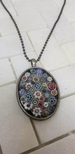 millefiori pendant necklace