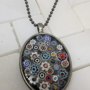 millefiori pendant necklace