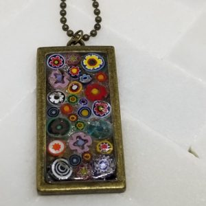 millefiori pendant necklace