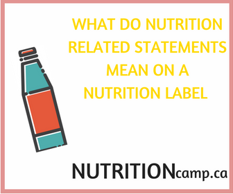 What do the nutrition related statements mean on a nutrition label?