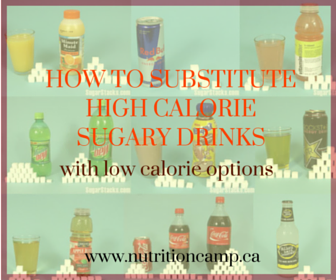 How to substitute high calorie sugary drinks with low calorie options especially during those summer months!