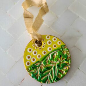 Circle ornament - green yellow