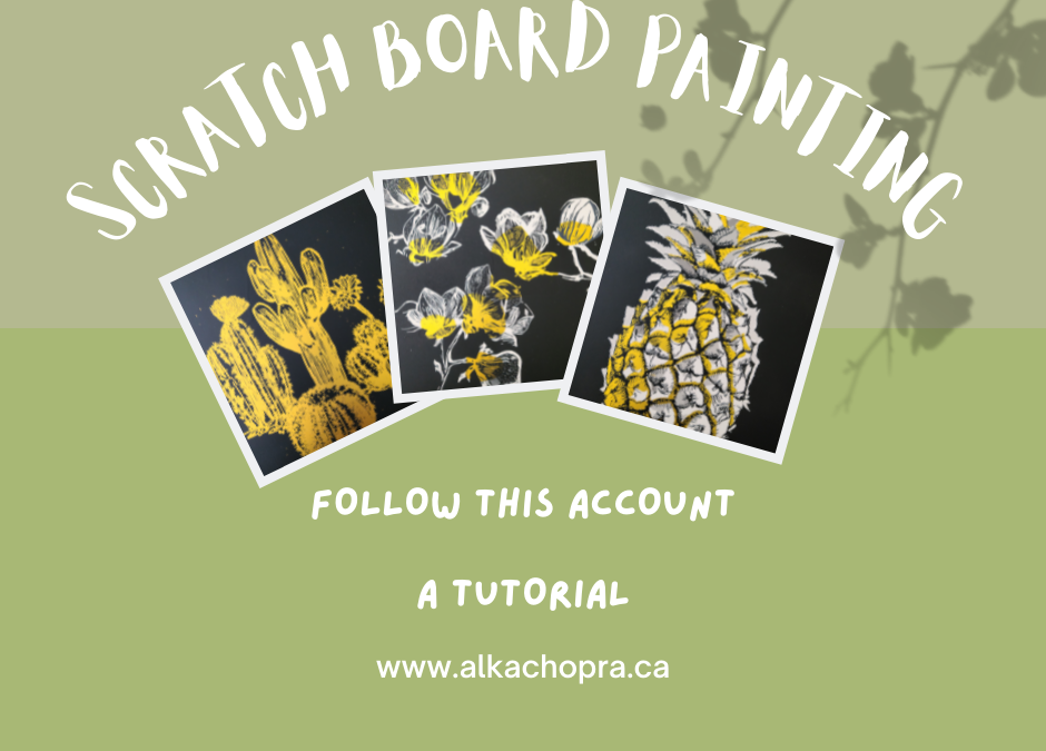 Scratch board painting